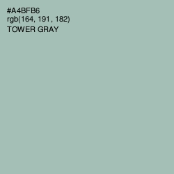 #A4BFB6 - Tower Gray Color Image